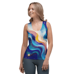 "Coral Tides" Collection - Designer Long Tank Top