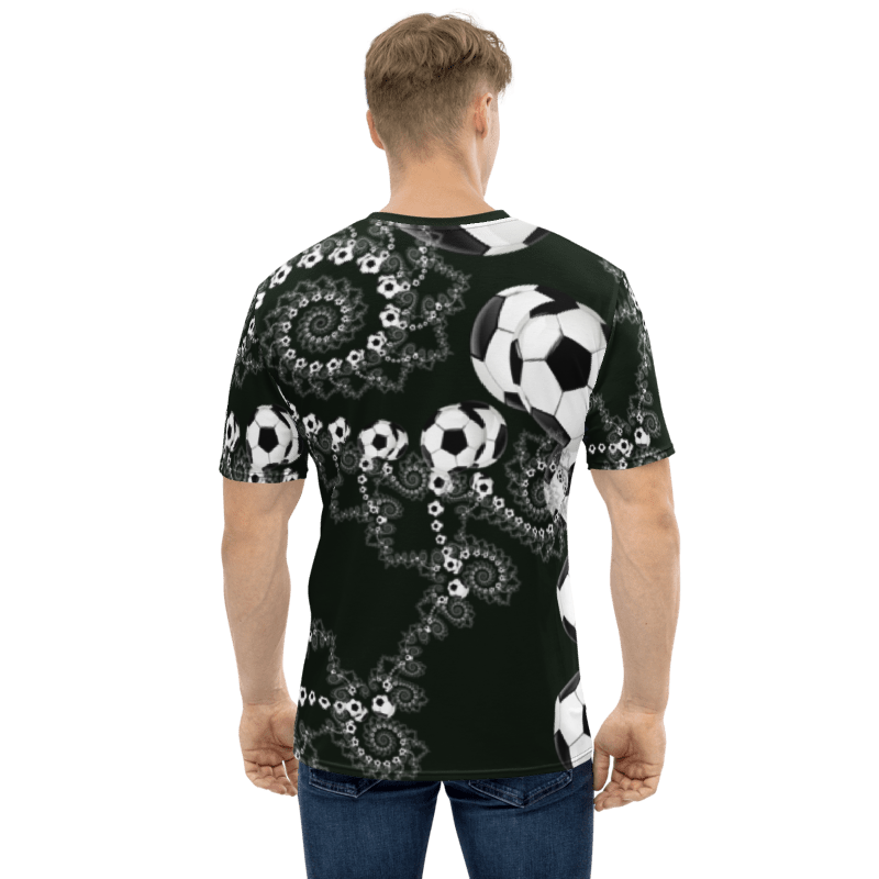 "Galactic Offside" Collection - Fractal Soccer Ball Men's T-shirt