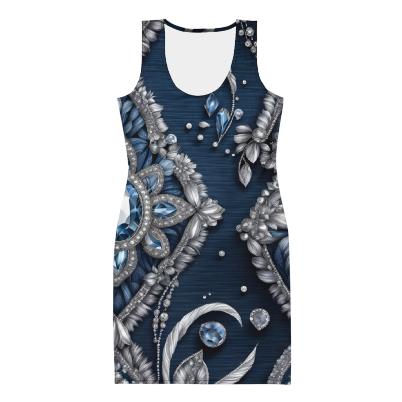"Denim and Diamonds" Collection - Bodycon Diamopnd Dress