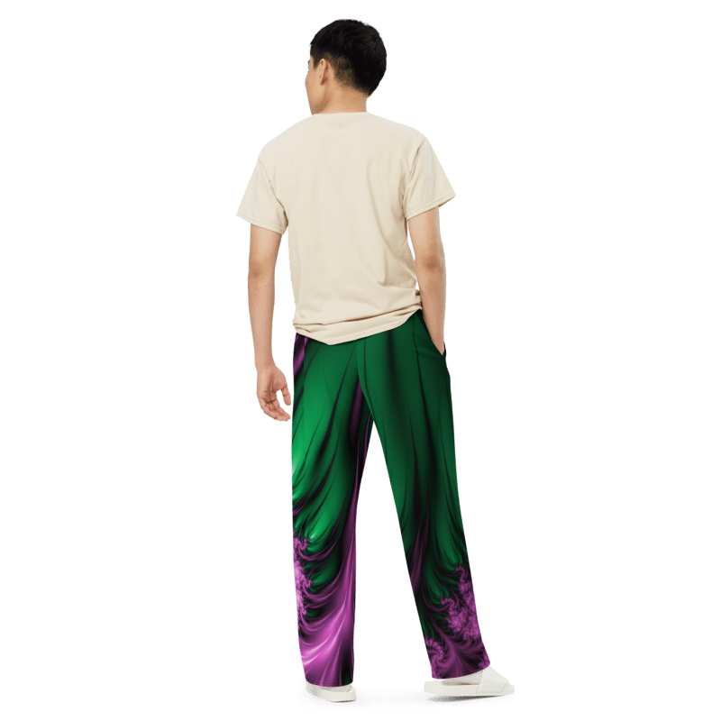 "Aurora Whispers Arctic Chic" Collection - Unisex Designer Wide Leg Pants ZKoriginal