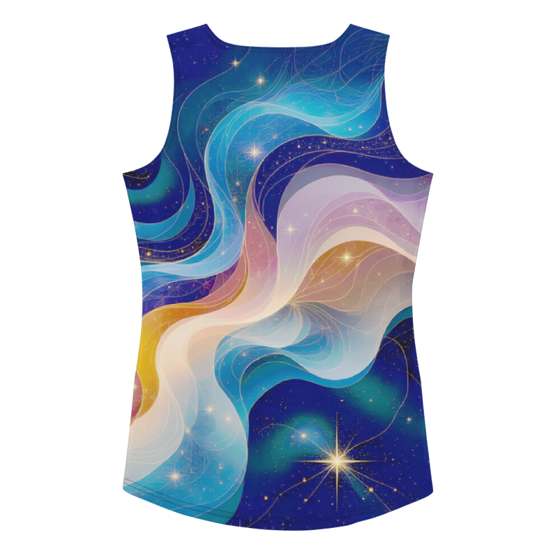 "Coral Tides" Collection - Designer Long Tank Top