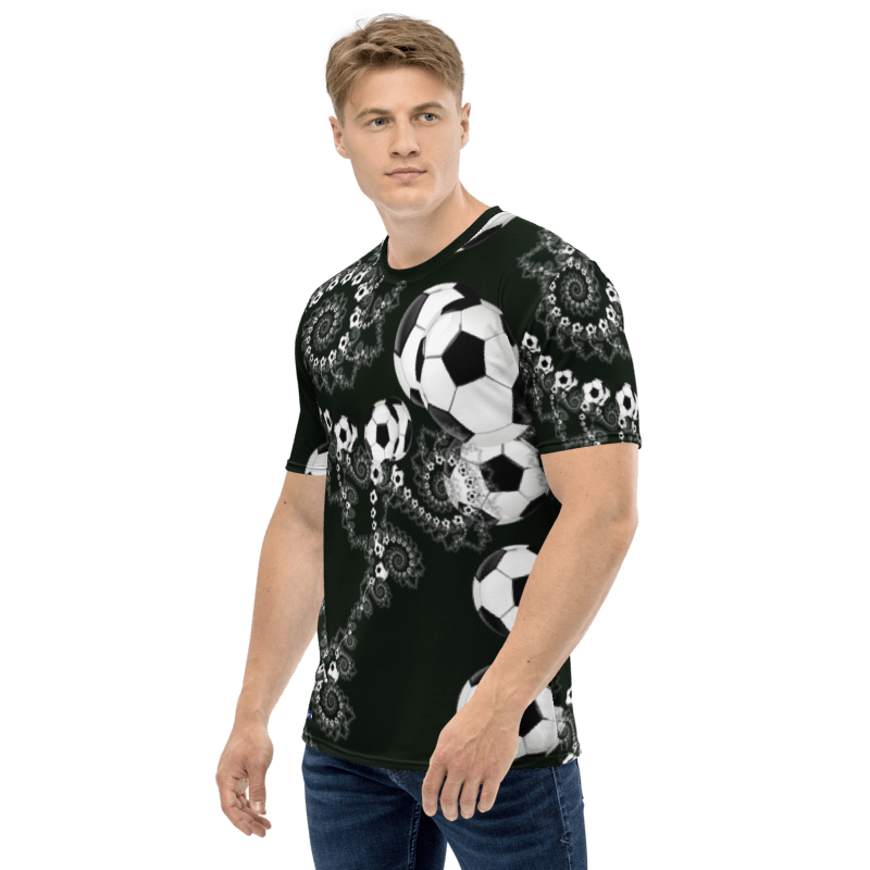 "Galactic Offside" Collection - Fractal Soccer Ball Men's T-shirt