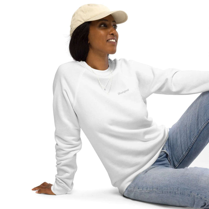 "Angel White" Collection - Unisex Organic Raglan Sweatshirt ZKoriginal