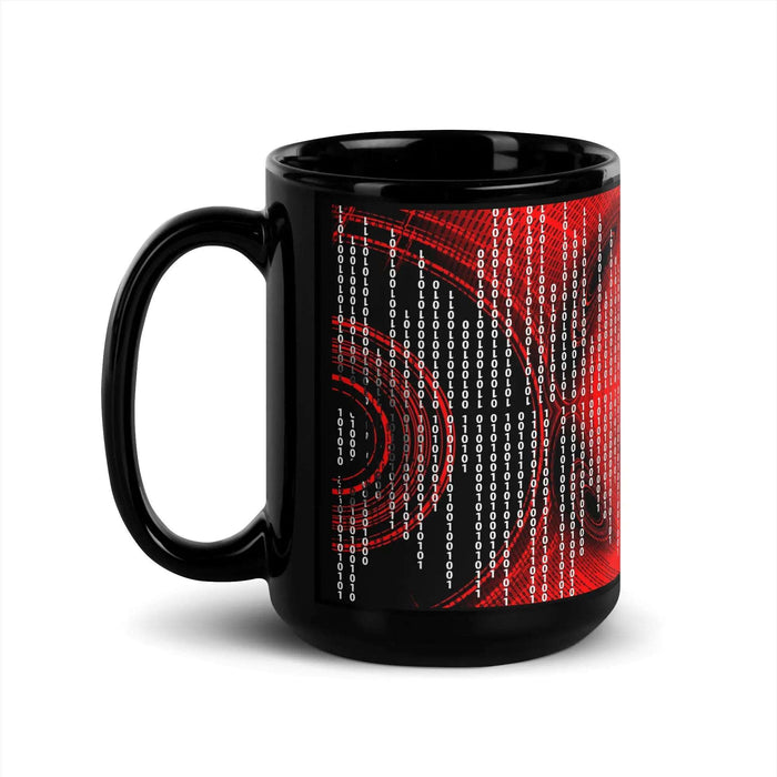 "Binary Code" Collection - Black Glossy Mug ZKoriginal