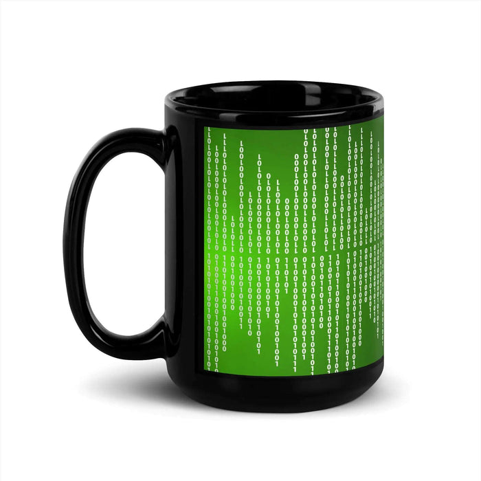 "Binary Code" Collection - Black Glossy Mug ZKoriginal