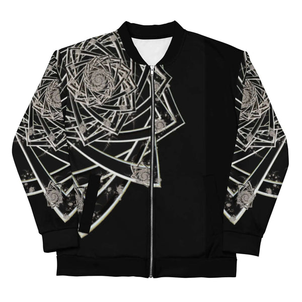 "Black Topological Rose" Collection - Unisex Bomber Jacket ZKoriginal