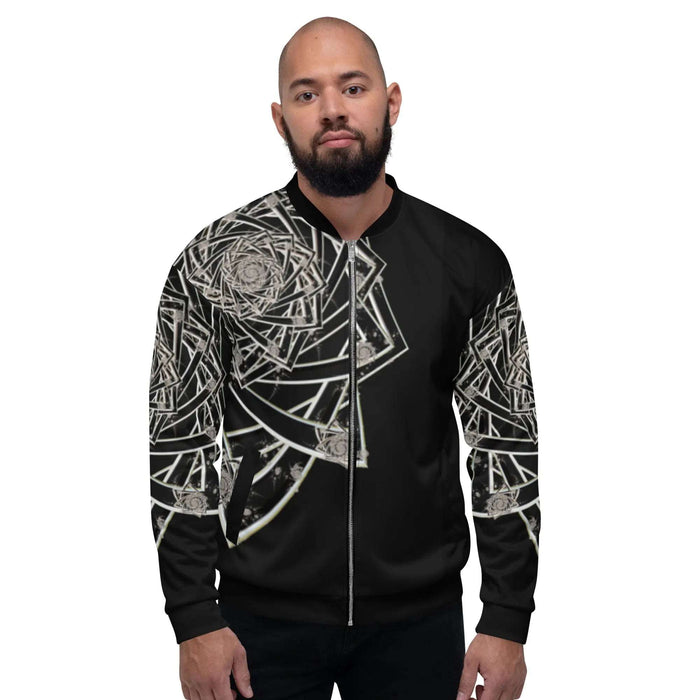 "Black Topological Rose" Collection - Unisex Bomber Jacket ZKoriginal