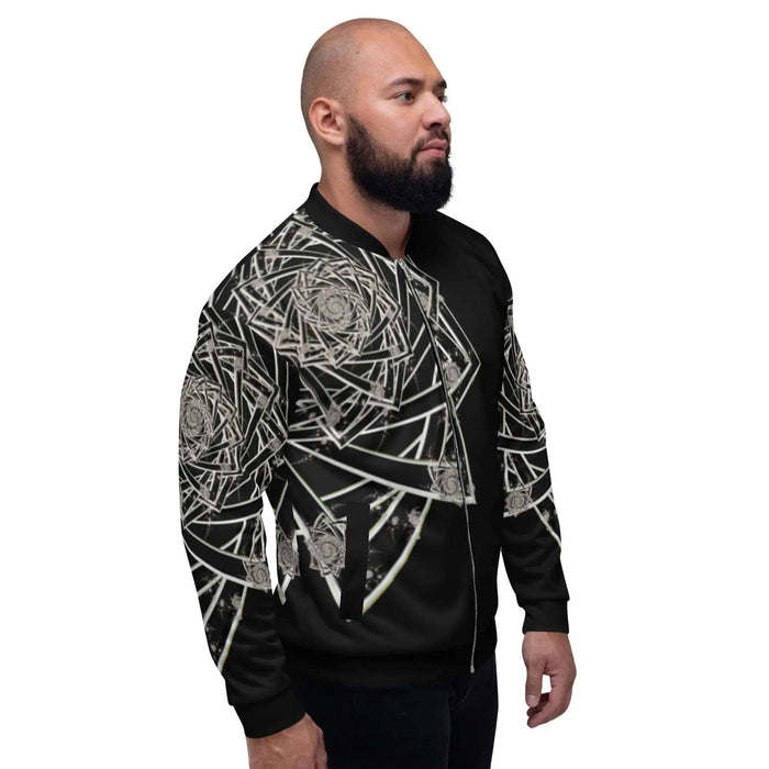 "Black Topological Rose" Collection - Unisex Bomber Jacket ZKoriginal