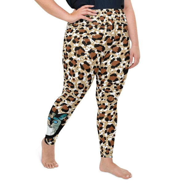 "Cat Lovers" Collection - Animal Print Plus Size Leggings ZKoriginal