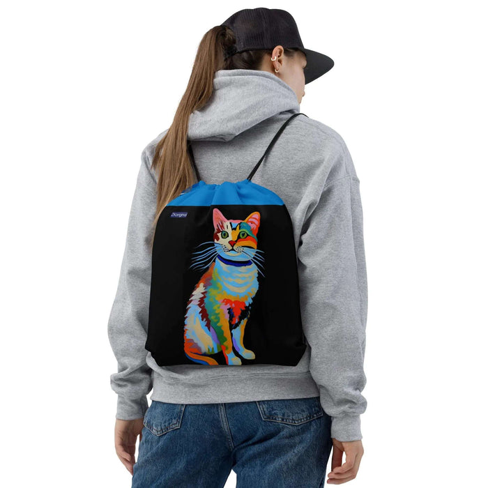 "Cat Lovers" Collection - Cool Cat Drawstring Bag ZKoriginal