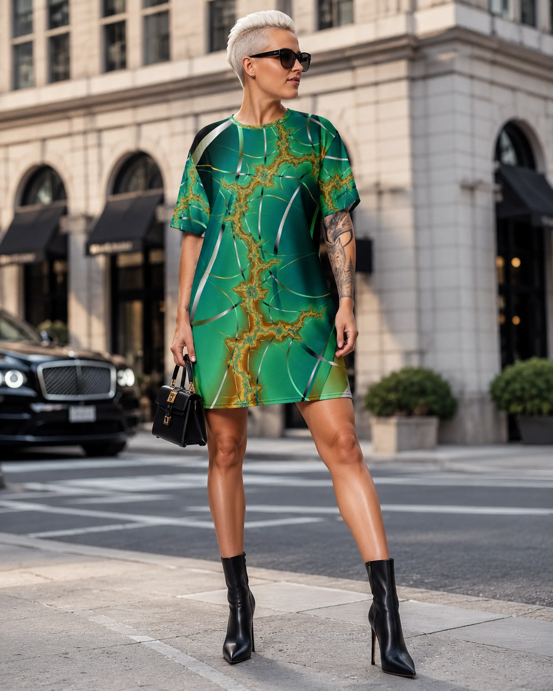 "Cosmic Twist" Collection - T-Shirt Dress