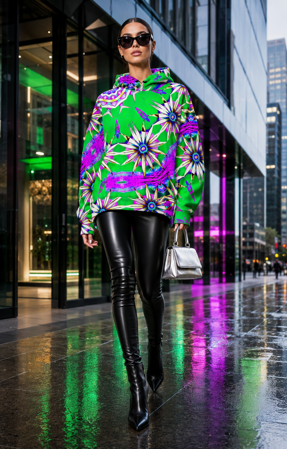 "Electric Bloom" Collection - Designer Unisex Hoodie