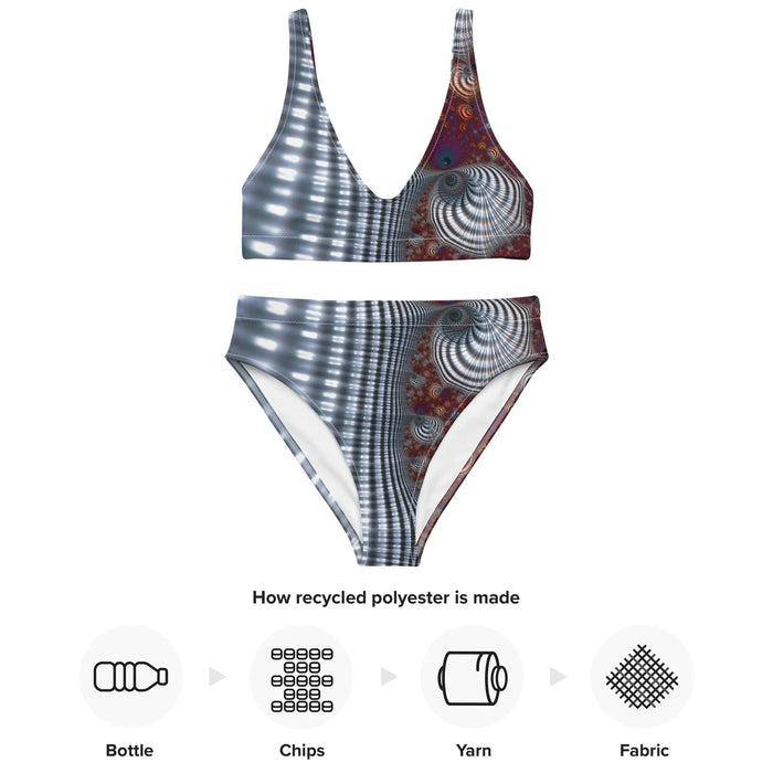 "Fractal Seashell" Collection - Recycled high-waisted bikini ZKoriginal