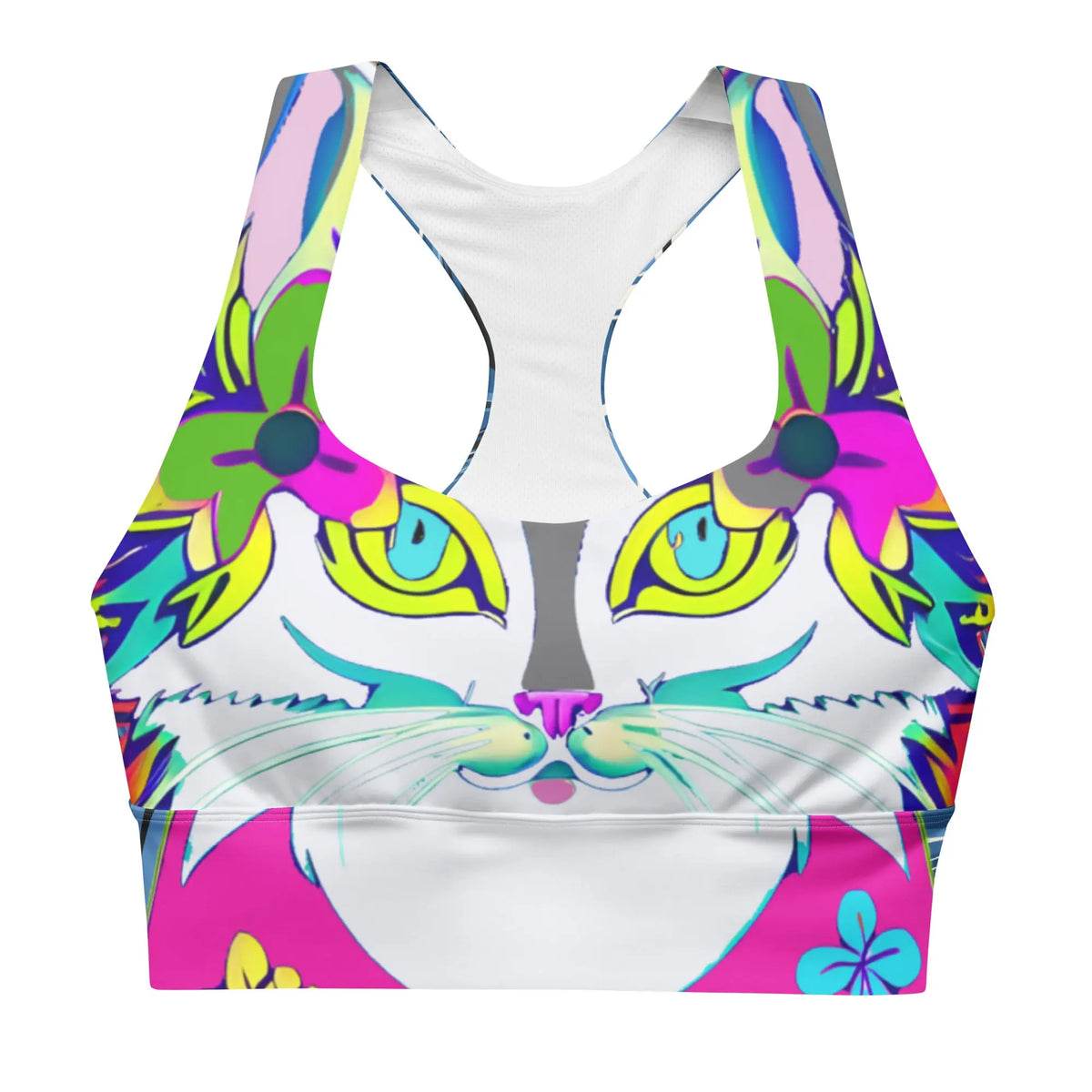 "Sonya My Beautiful Cat" Collection - Longline Sports Bra for Cat Lovers ZKoriginal