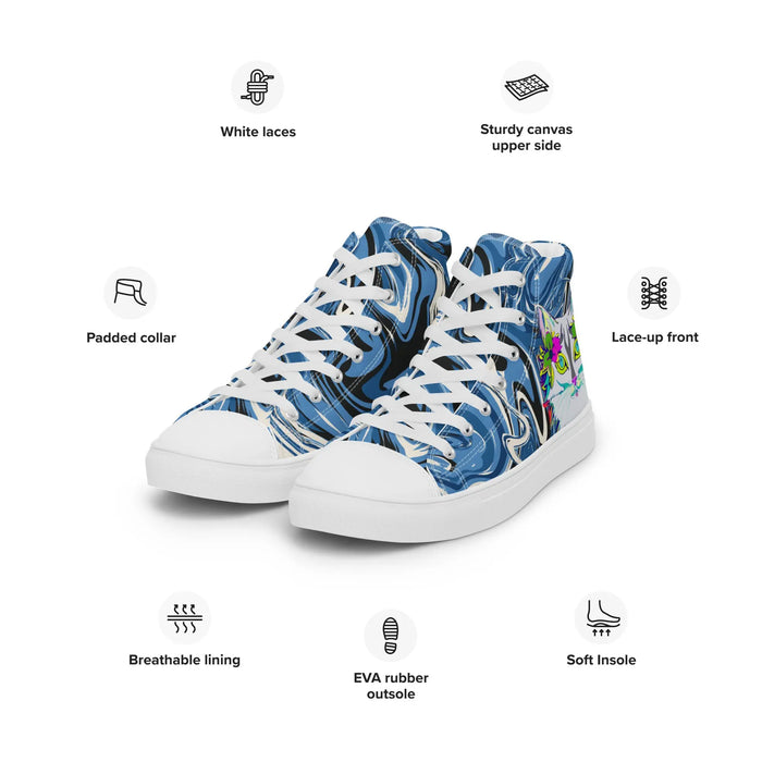 "Sonya My Beautiful Cat" Collection - Mens high top canvas shoes ZKoriginal