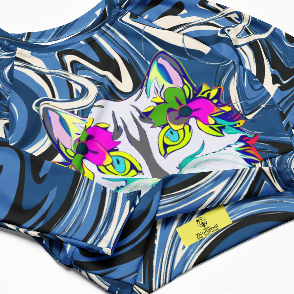 "Sonya My Beautiful Cat" Collection - Recycled Long Sleeve Crop Top ZKoriginal