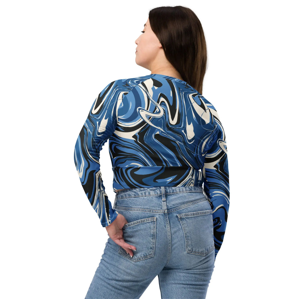 "Sonya My Beautiful Cat" Collection - Recycled Long Sleeve Crop Top ZKoriginal