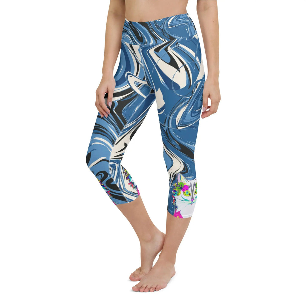 "Sonya My Beautiful Cat" Collection - Yoga Capri Leggings