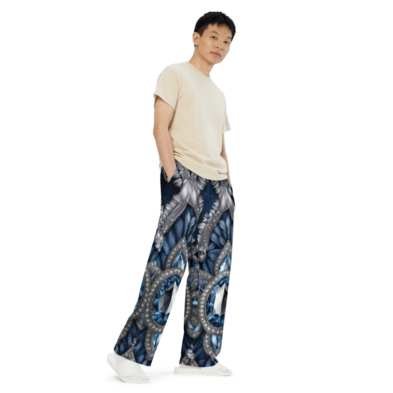 "Denim and Diamonds" Collection - Designer Wide Leg Pants Unisex