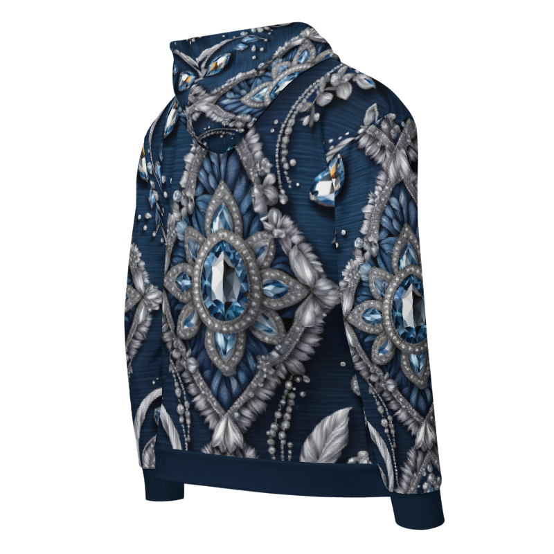 Denim & Diamonds – Designer Unisex Zip Hoodie | ZKoriginal