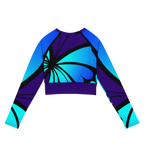 "Mystical Butterfly Bliss" Collection - Recycled Long Sleeve Crop Top ZKoriginal