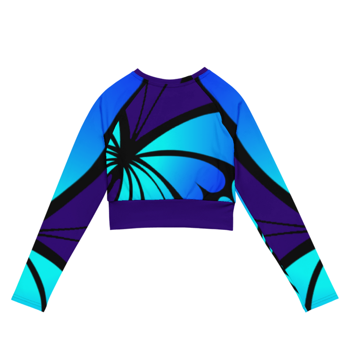 "Mystical Butterfly Bliss" Collection - Recycled Long Sleeve Crop Top ZKoriginal