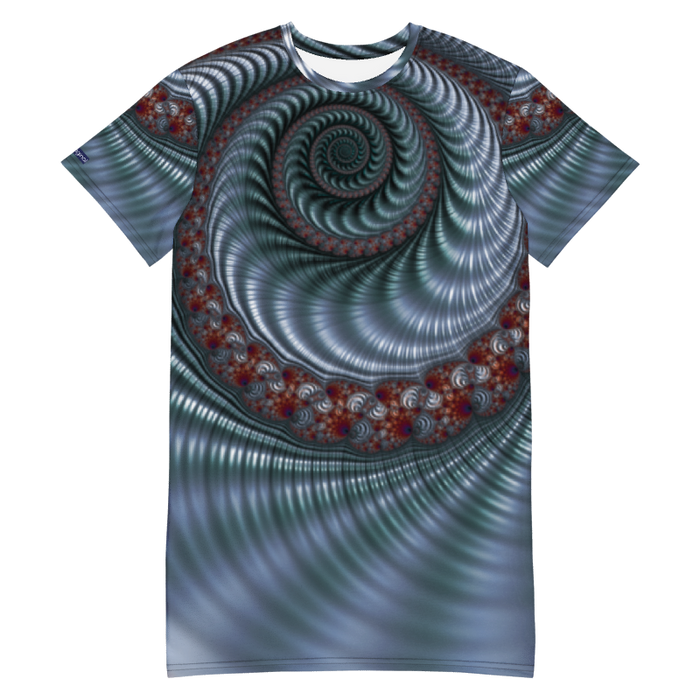 "Fractal Seashell" Collection - Designer T-shirt dress