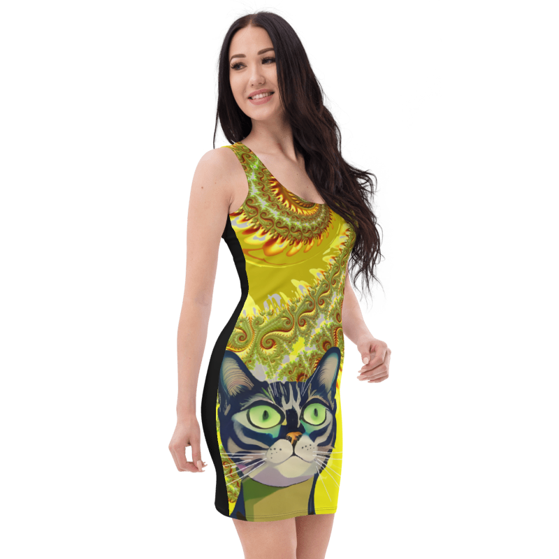 "The Canary" Collection - Cat Face Designer Mini Dress ZKoriginal