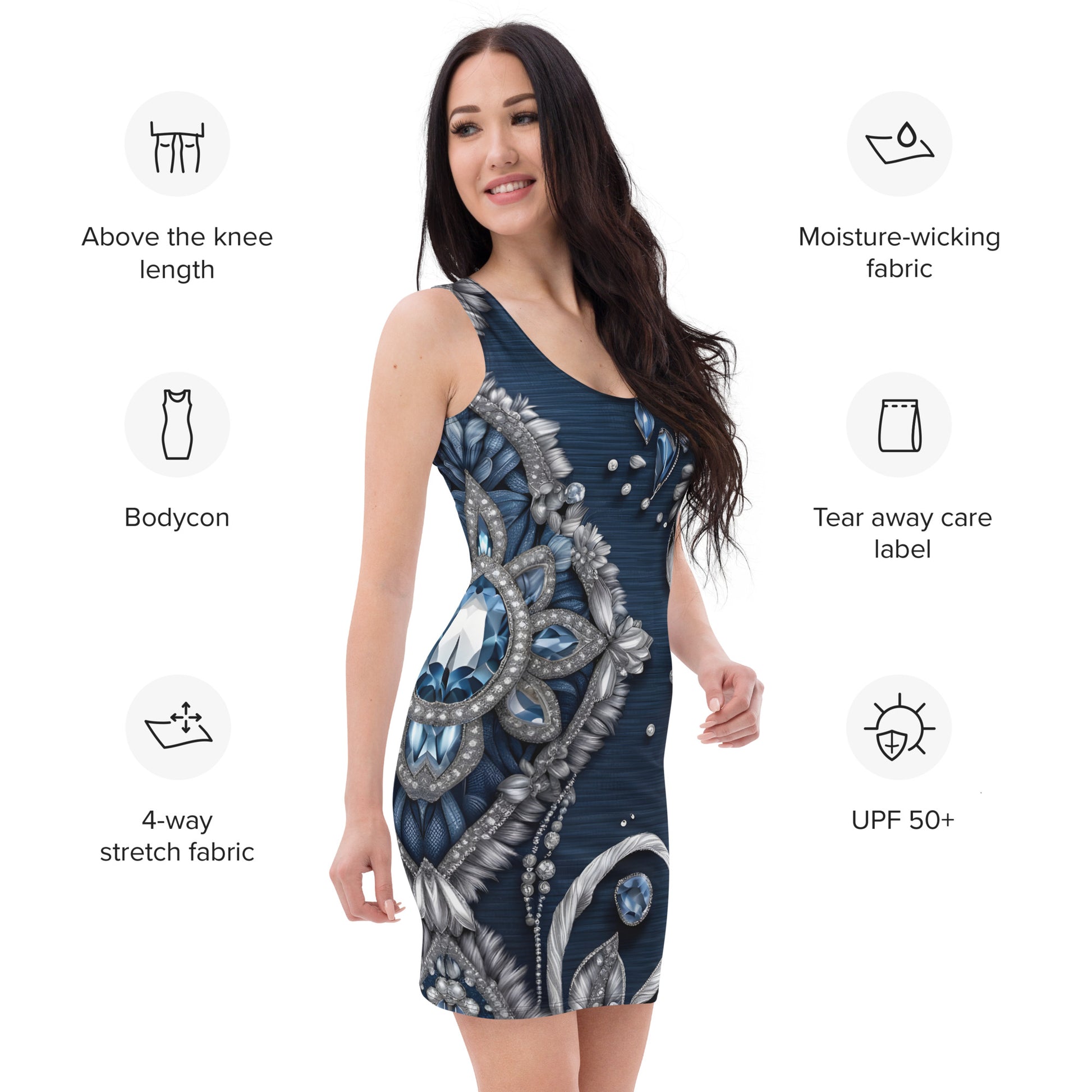 Denim and Diamonds Collection - Bodycon Diamond Dress Denim and Diamonds Collection - Bodycon Diamond Dress