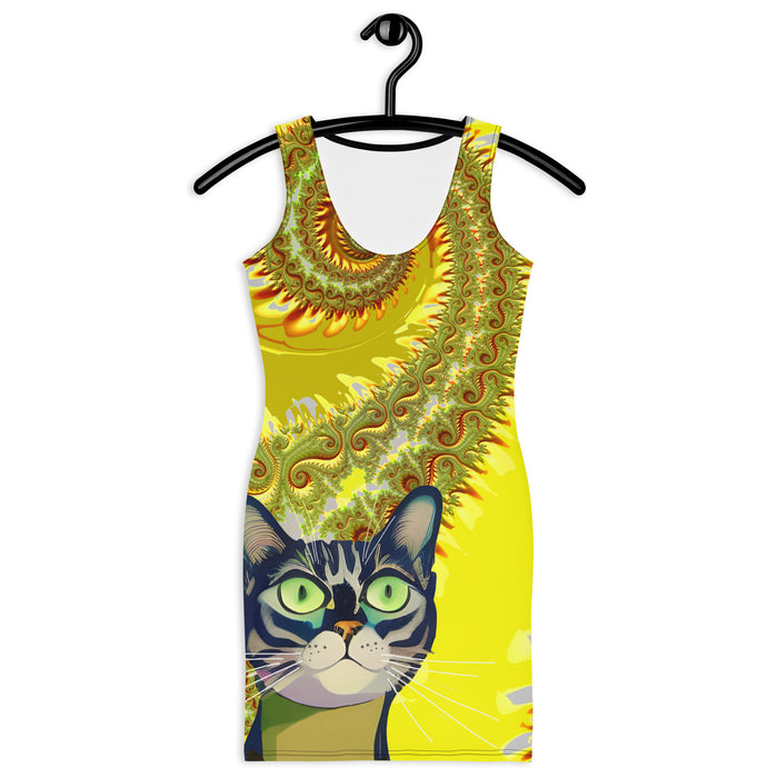 "The Canary" Collection - Cat Face Designer Mini Dress ZKoriginal