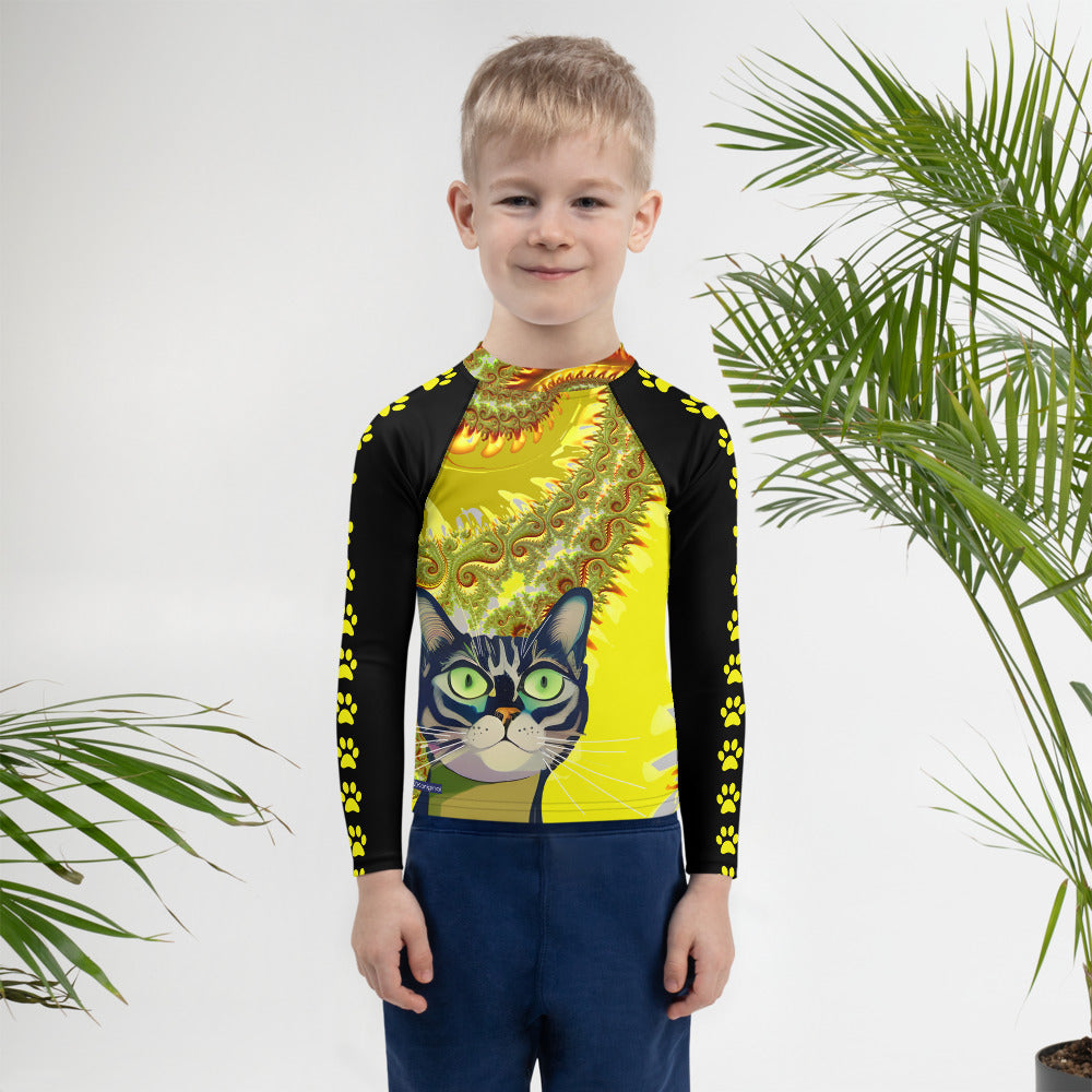 "The Canary" Collection - Cat Face Kids Rash Guard ZKoriginal