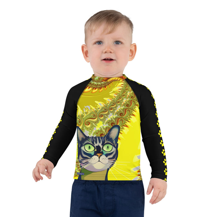 "The Canary" Collection - Cat Face Kids Rash Guard ZKoriginal