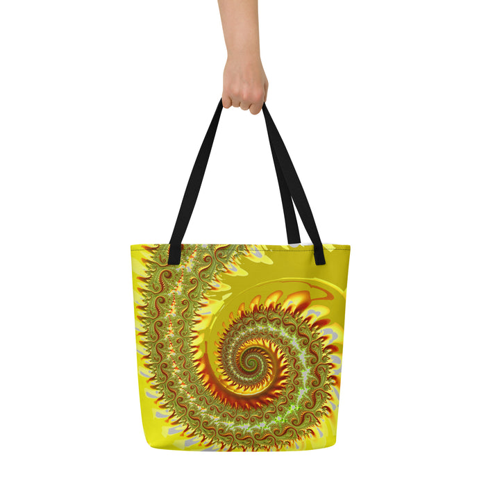 "The Canary" Collection - Cat Face Large Tote Bag ZKoriginal
