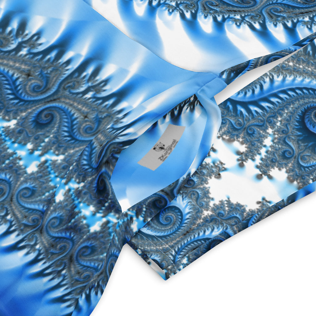 "Fractal Fern" Collection - All-over print Long Sleeve Midi Dress ZKoriginal