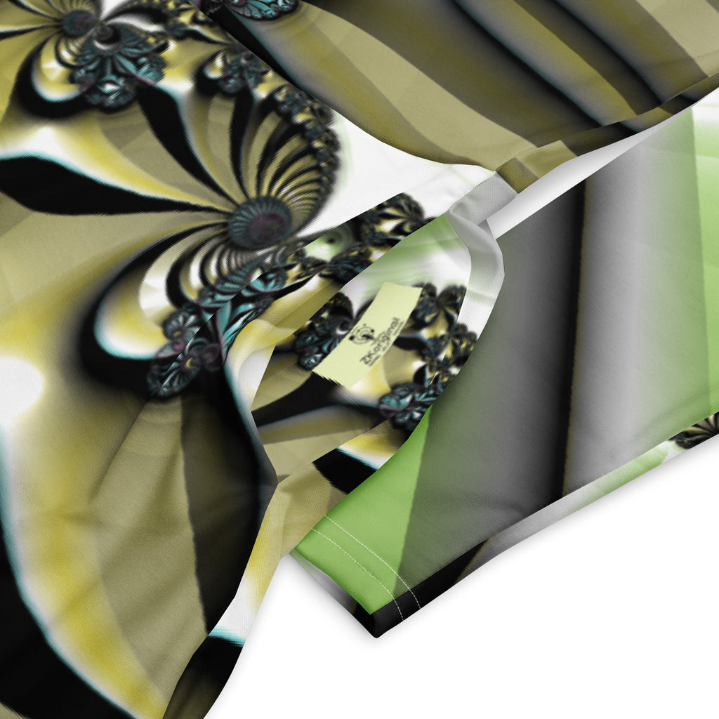 "Lustrous Lattice" Collection - All-Over Print Long Sleeve Midi Dress ZKoriginal