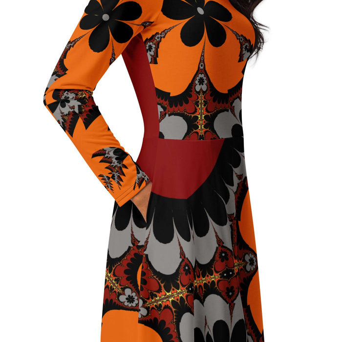 "Buccaneers Fans " Collection - Designer Long Sleeve Midi Dress ZKoriginal