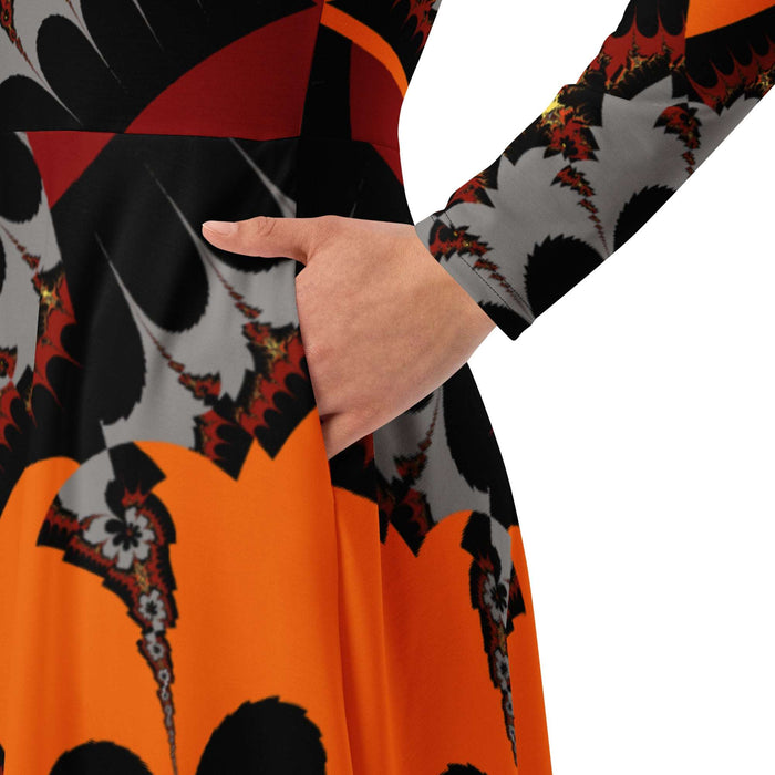 "Buccaneers Fans " Collection - Designer Long Sleeve Midi Dress ZKoriginal