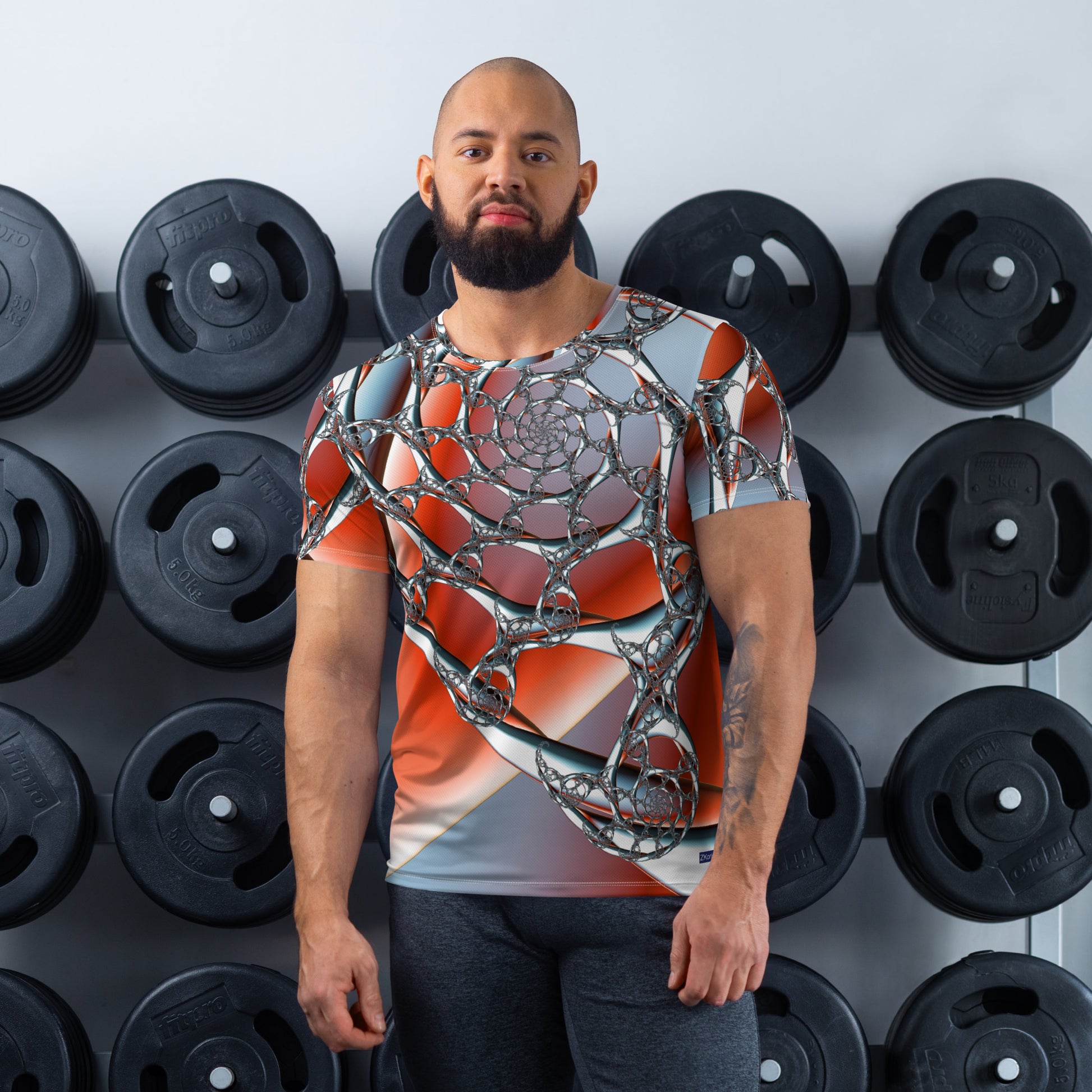 "Celestial Silk Threads" Collection - Designer Men's Athletic T-shirt ZKoriginal