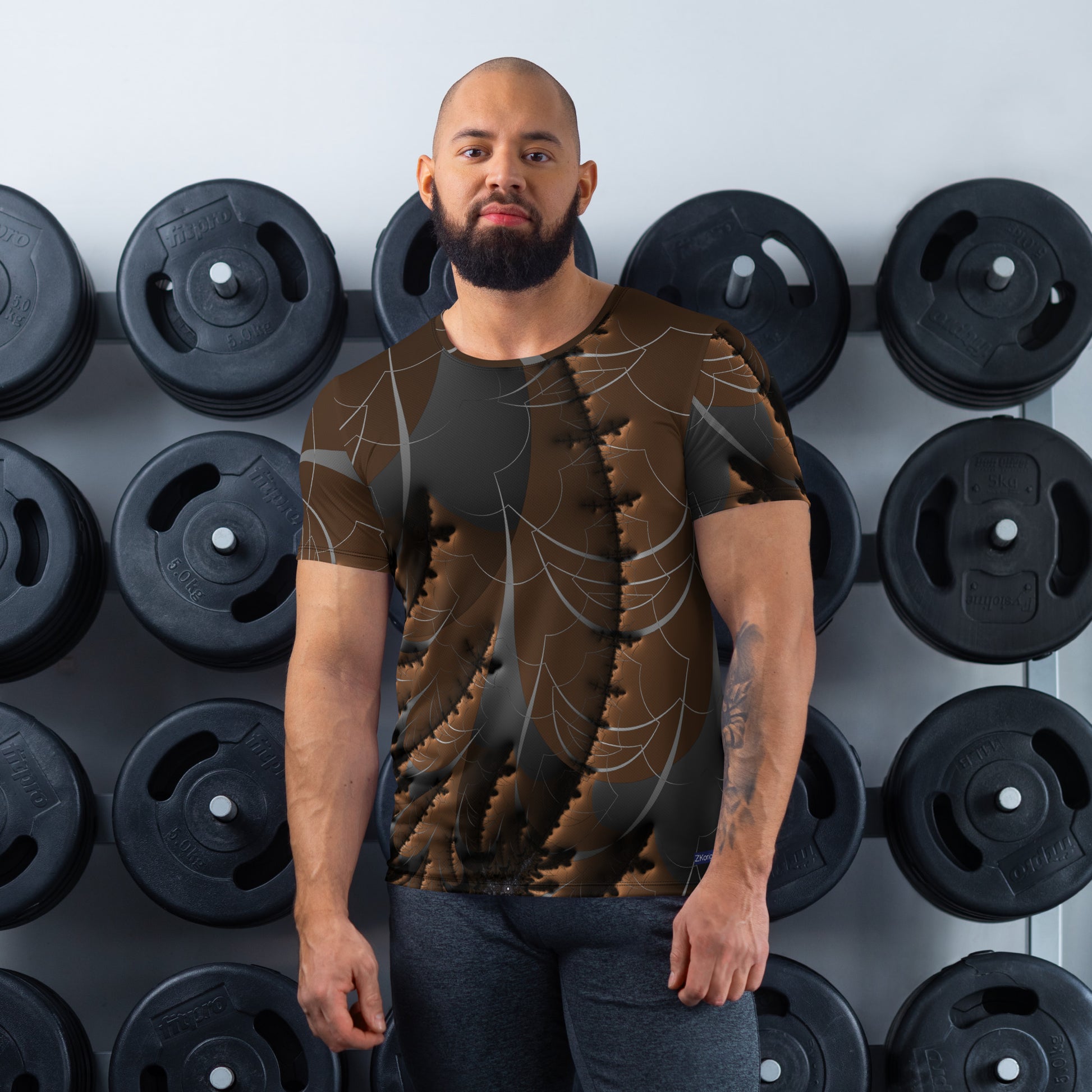 "Earthly Waves" Collection - Men's Athletic T-shirt ZKoriginal