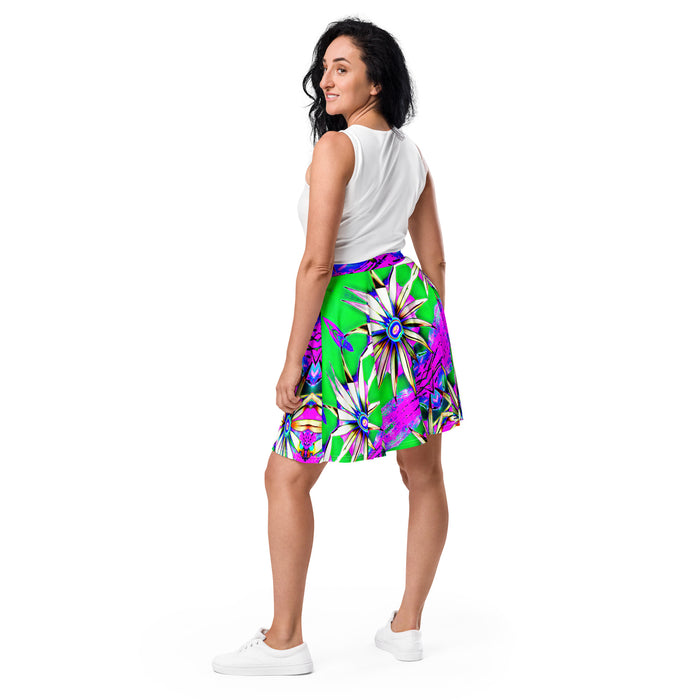 "Electric Bloom" Collection - Designer Skater Skirt ZKoriginal