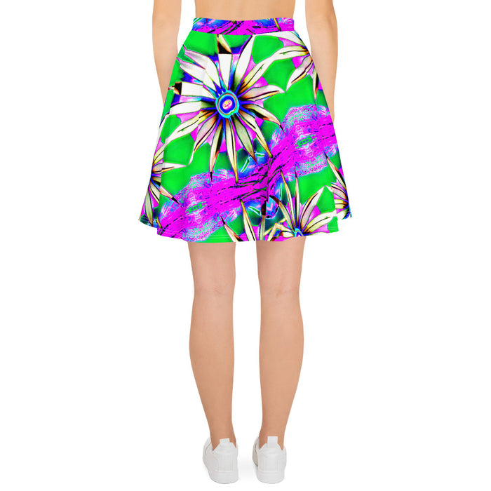 "Electric Bloom" Collection - Designer Skater Skirt