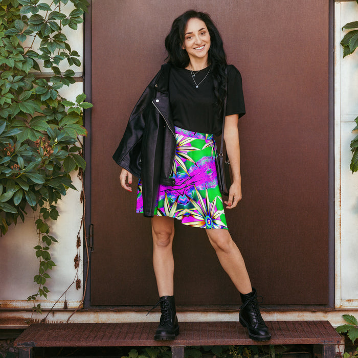 "Electric Bloom" Collection - Designer Skater Skirt ZKoriginal