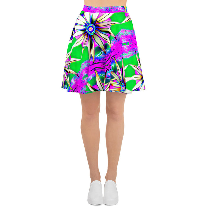 "Electric Bloom" Collection - Designer Skater Skirt