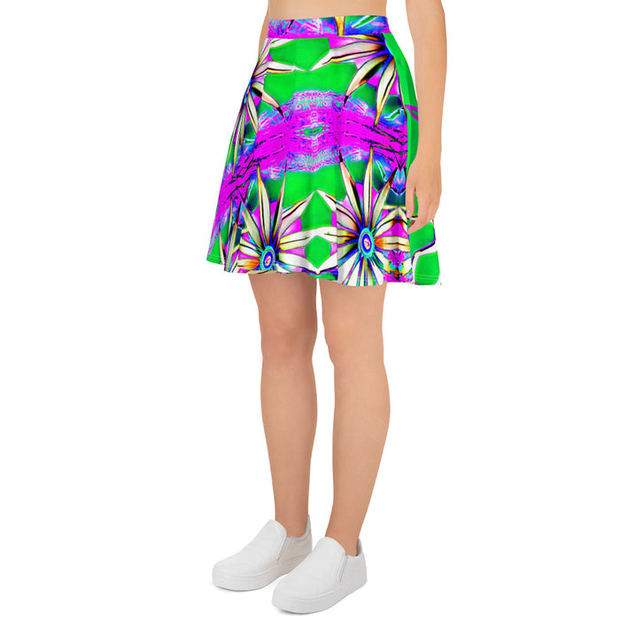 "Electric Bloom" Collection - Designer Skater Skirt