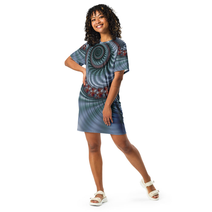 "Fractal Seashell" Collection - Designer T-shirt dress