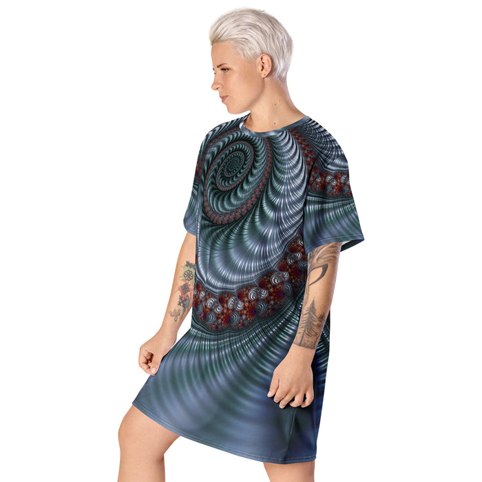 "Fractal Seashell" Collection - Designer T-shirt dress