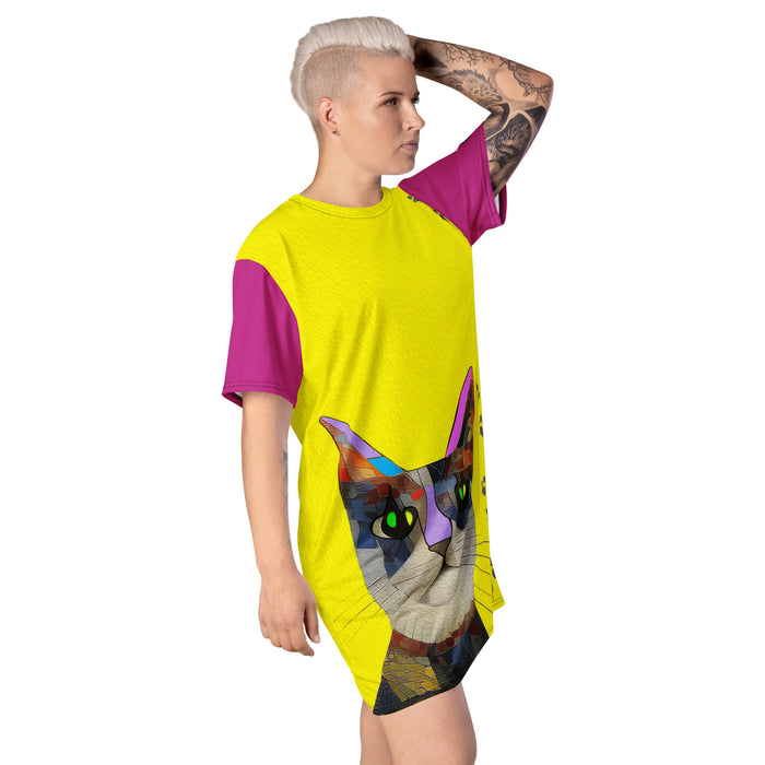 "Cat Lovers" Collection - Cat Face T-shirt Designer Dress ZKoriginal