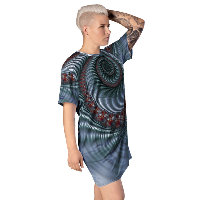 "Fractal Seashell" Collection - Designer T-shirt dress