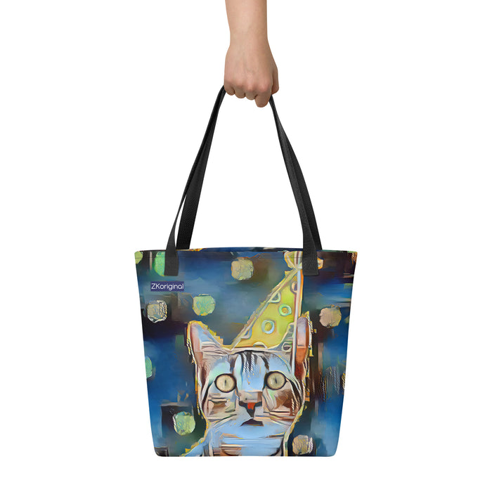 "The Canary" Collection - Cat Face Designer Tote Bag ZKoriginal