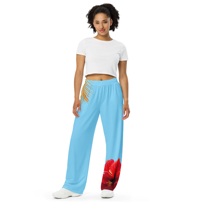 "Majestic Flamingo" Collection - Designer Unisex Wide Leg Pants